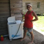 Doing the laundry Belizean style